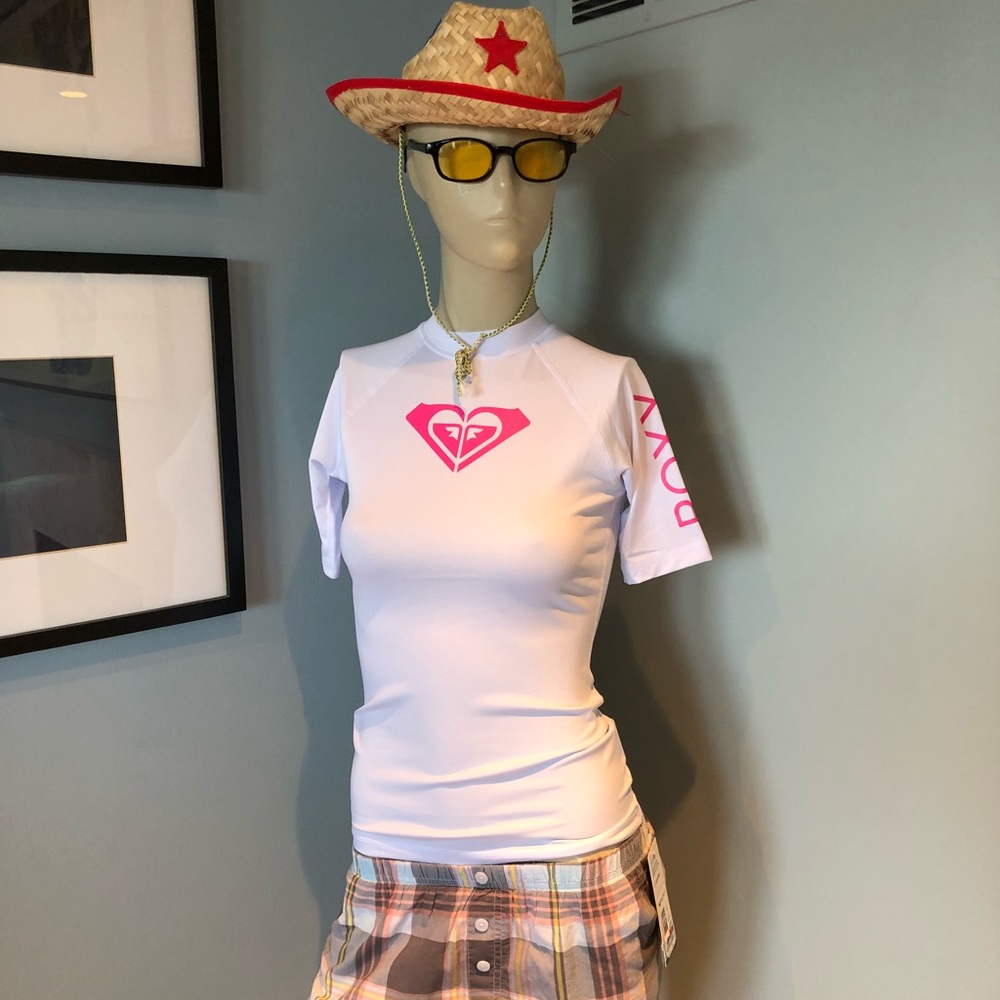 ROXY “WHOLE HEARTED” SHORT SLEEVE RASH GUARD XS